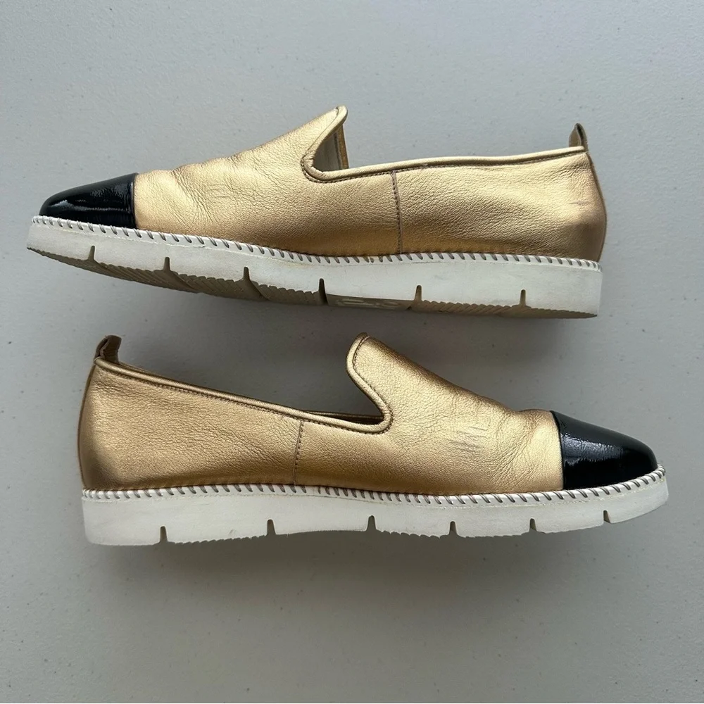 PAUL GREEN ‘Daniella’ Metallic Soft Leather Loafers Women’s Size 9.5 - Picture 6 of 12